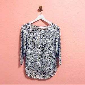 zara star pattern long sleeve top